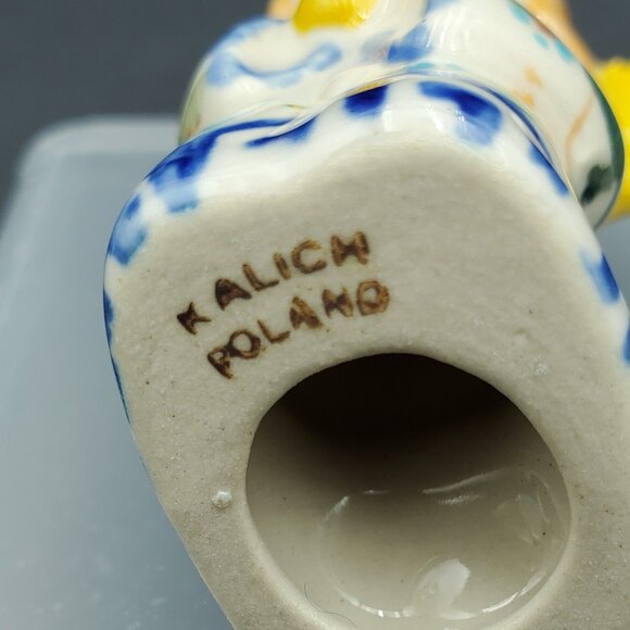 Kalich Polish Pottery Angel Ornament Kneeling Angel Christmas Tree Ornament - Picture 8 of 9